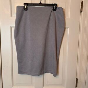 Charcoal Faux Suede Pencil Skirt – Size XL